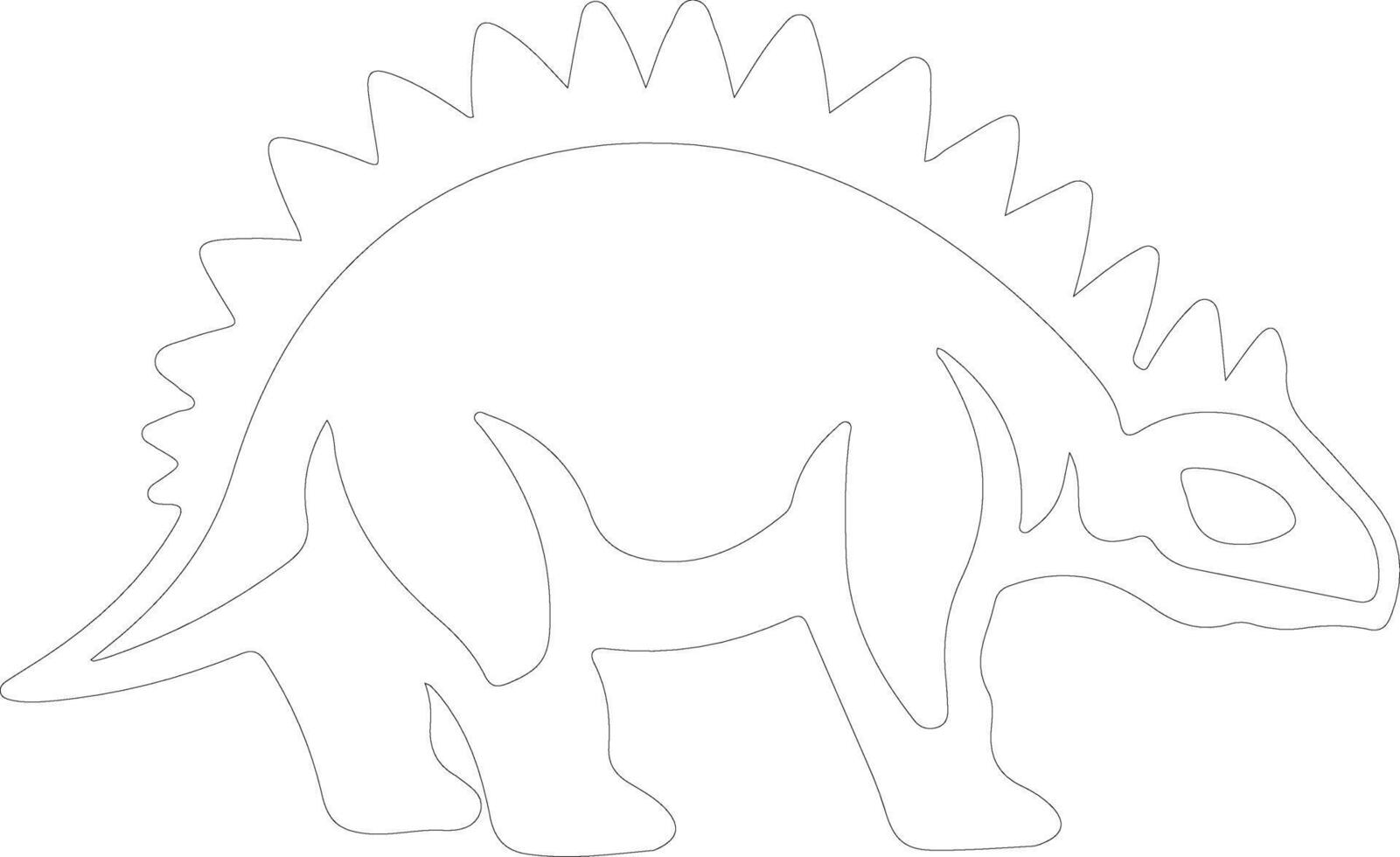 Stegosaurus   outline silhouette vector