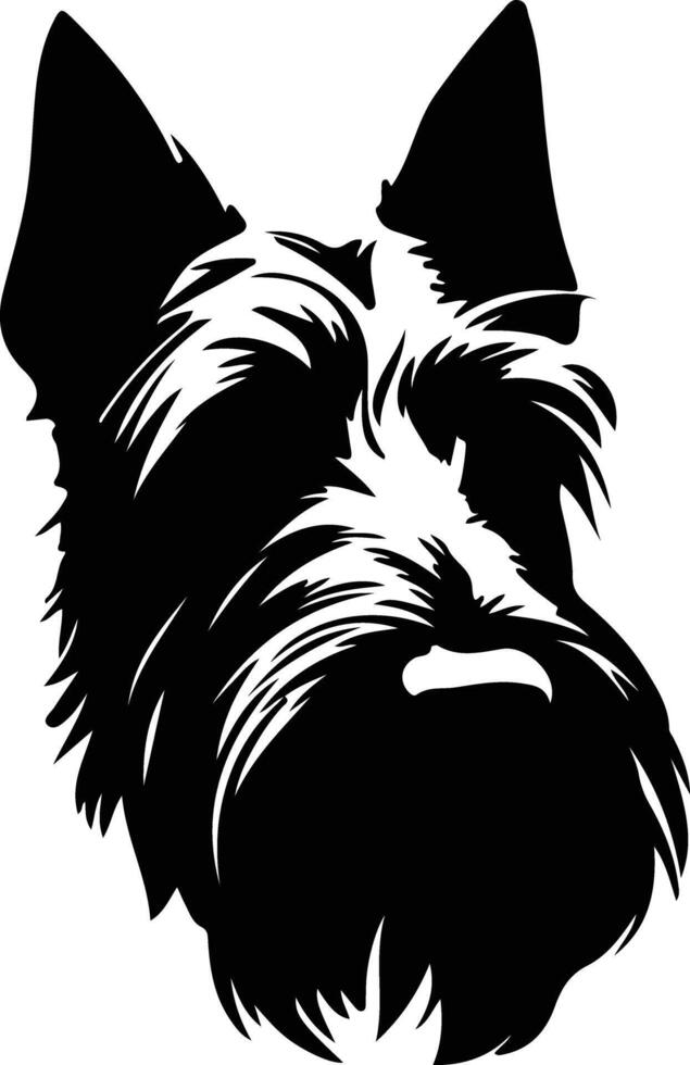 Scottish Terrier  silhouette portrait vector