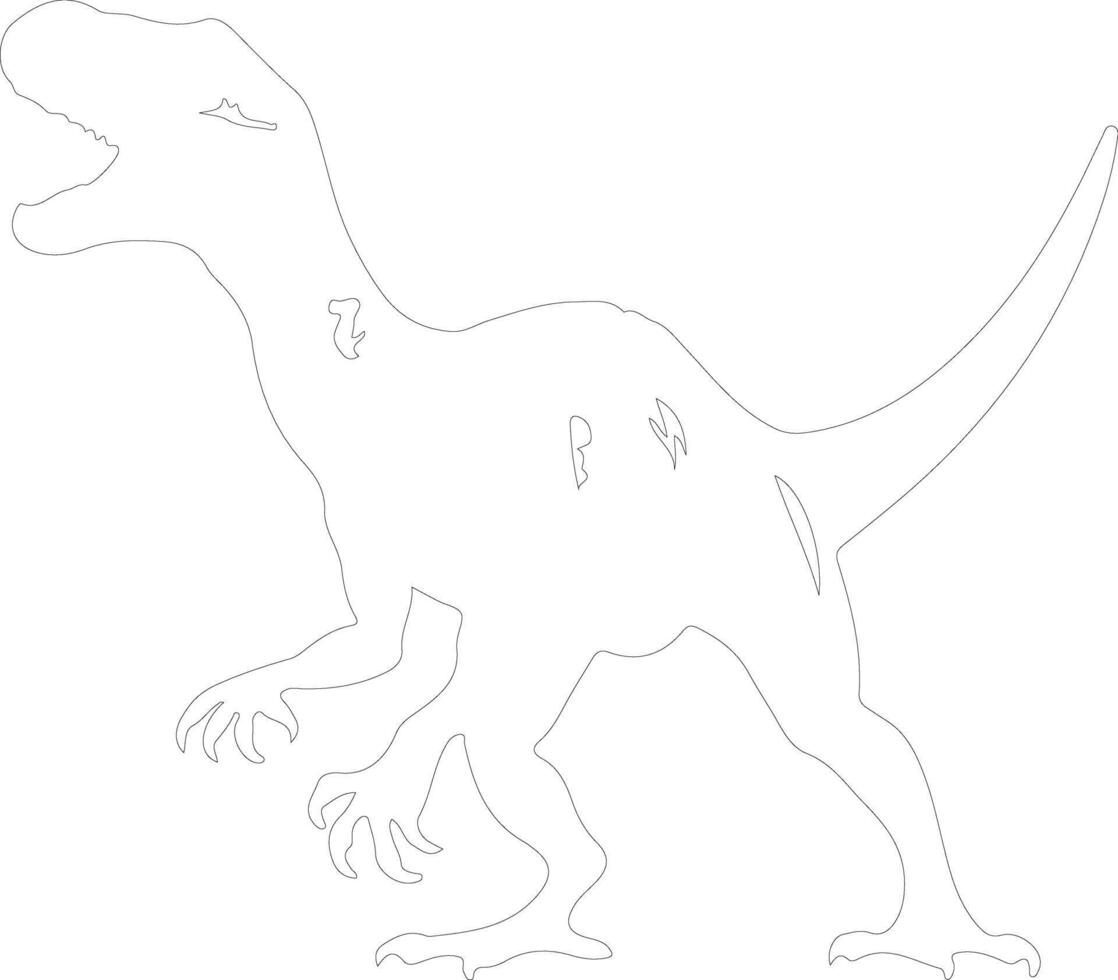 Velociraptor  outline silhouette vector