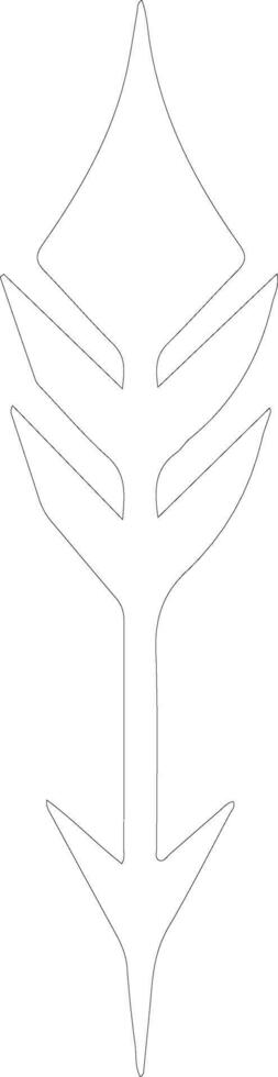 Arrow icon outline silhouette vector