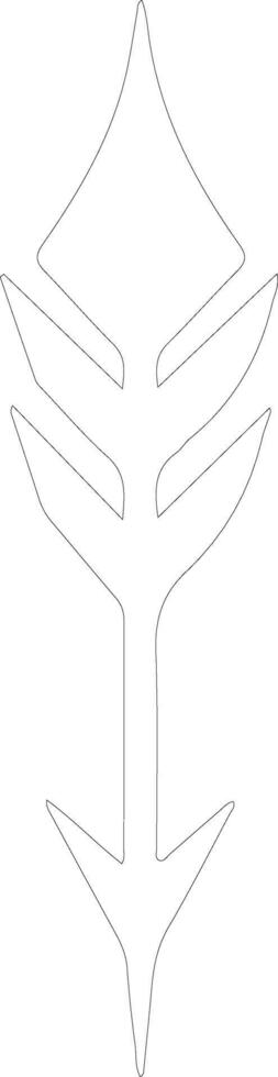 Arrow icon outline silhouette vector