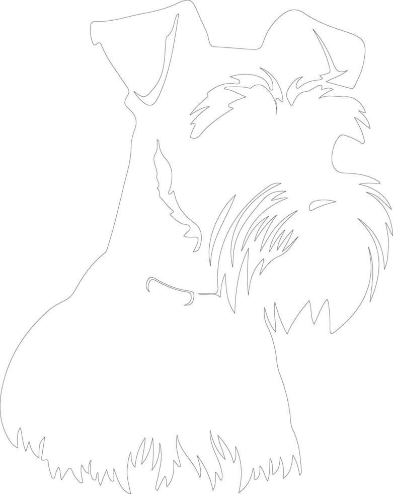 miniatura Schnauzer contorno silueta vector