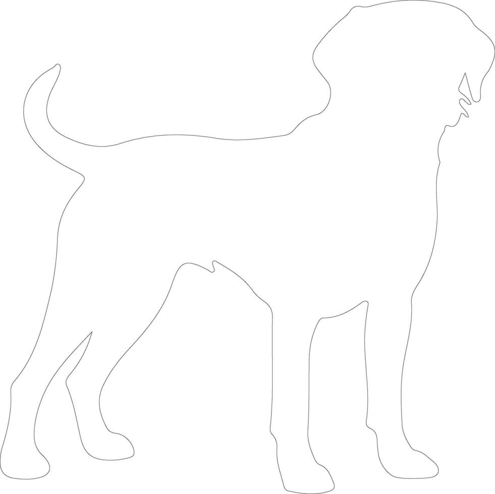 Labrador Retriever  outline silhouette vector