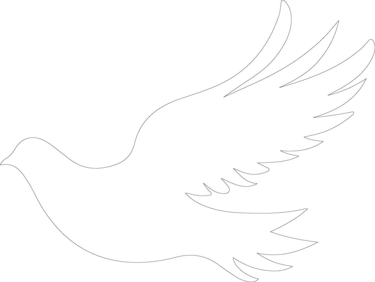 dove   outline silhouette vector