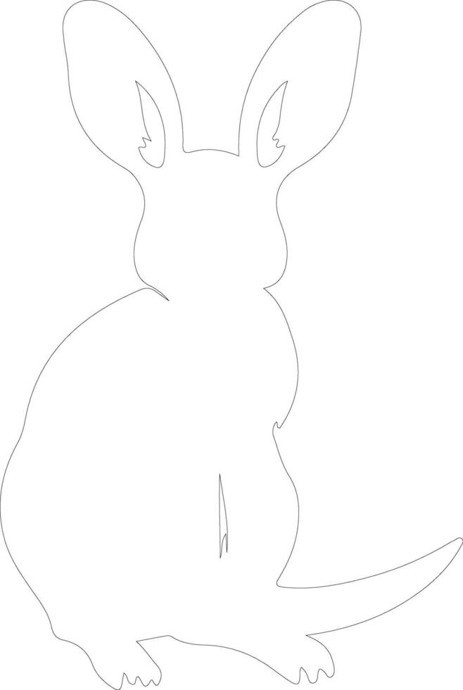 bilby outline silhouette vector