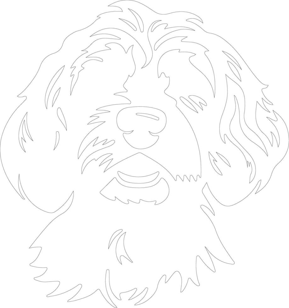 Cockapoo  outline silhouette vector