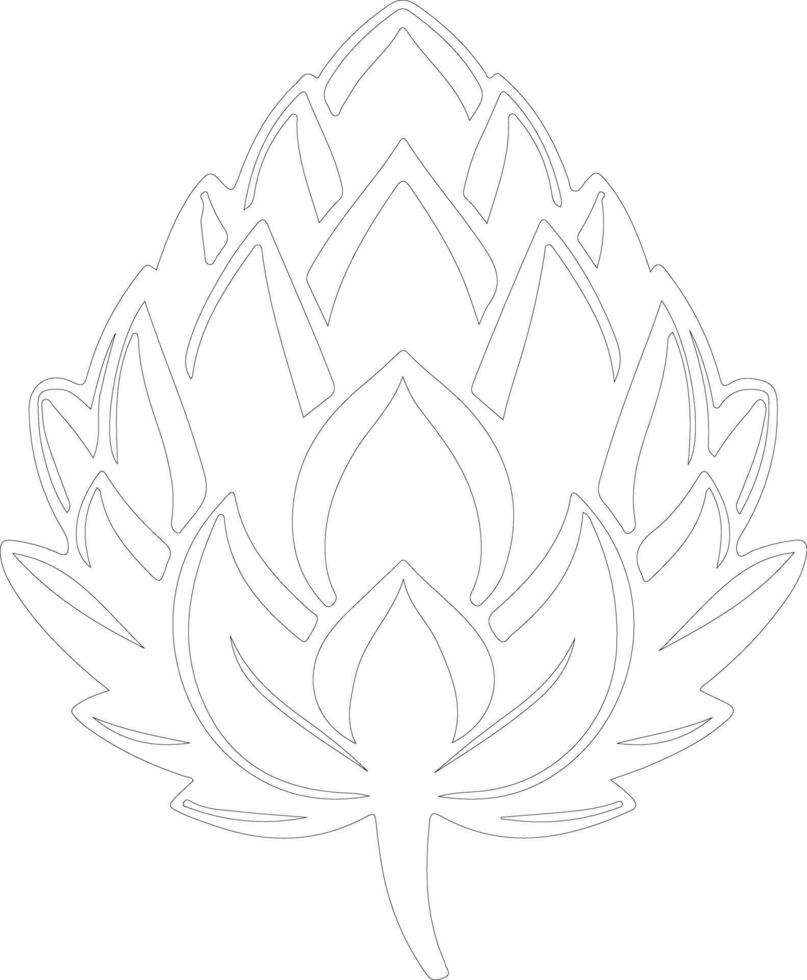 artichoke  outline silhouette vector