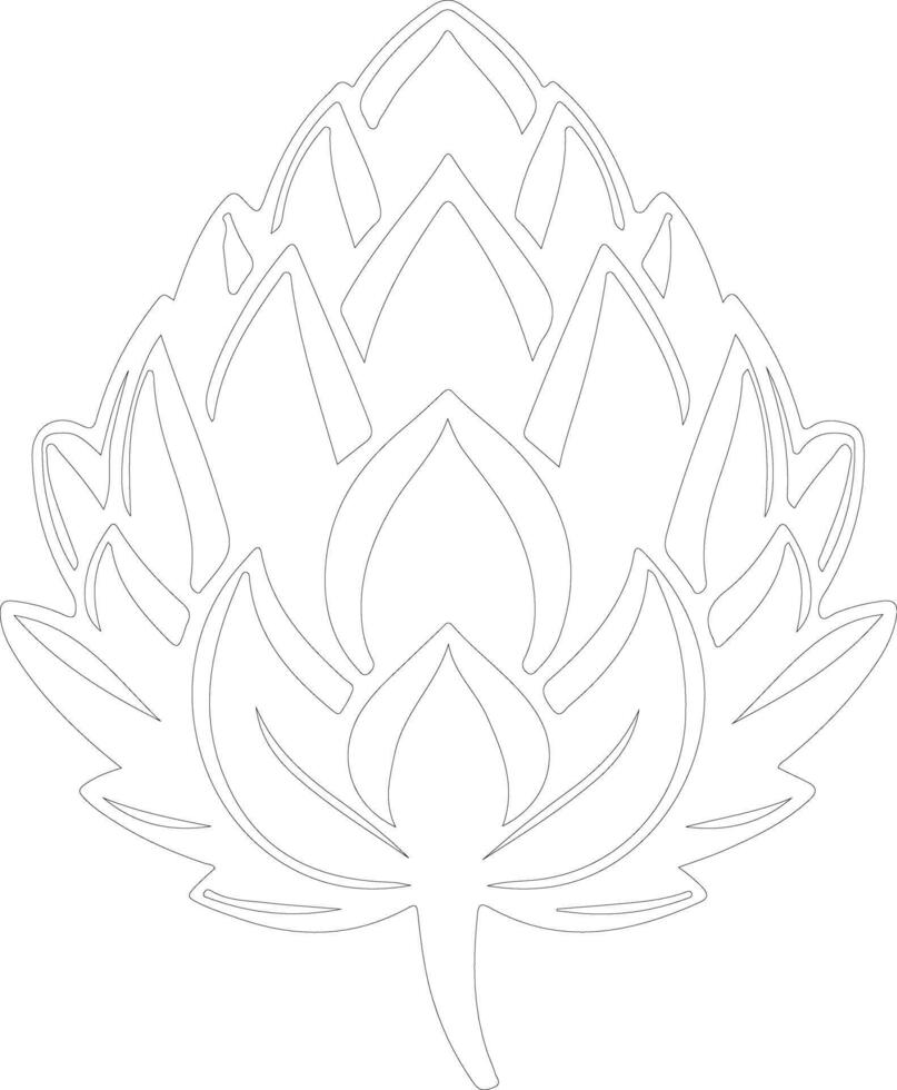 artichoke  outline silhouette vector