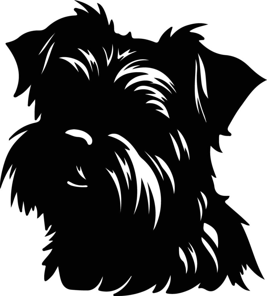 affenpinscher negro silueta vector