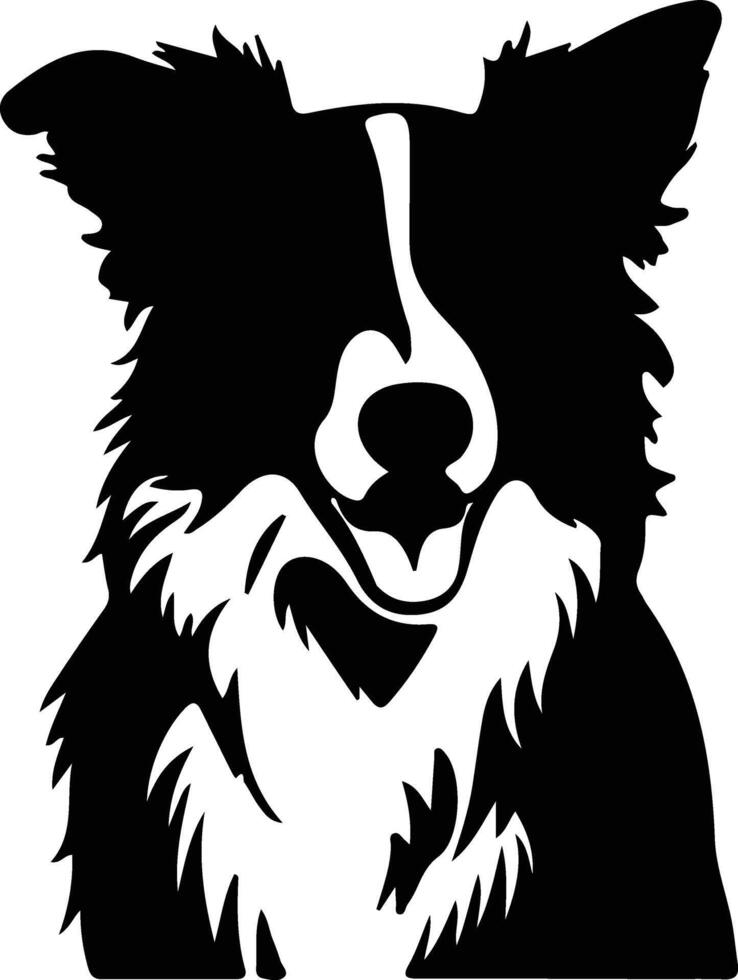 Border Collie   black silhouette vector