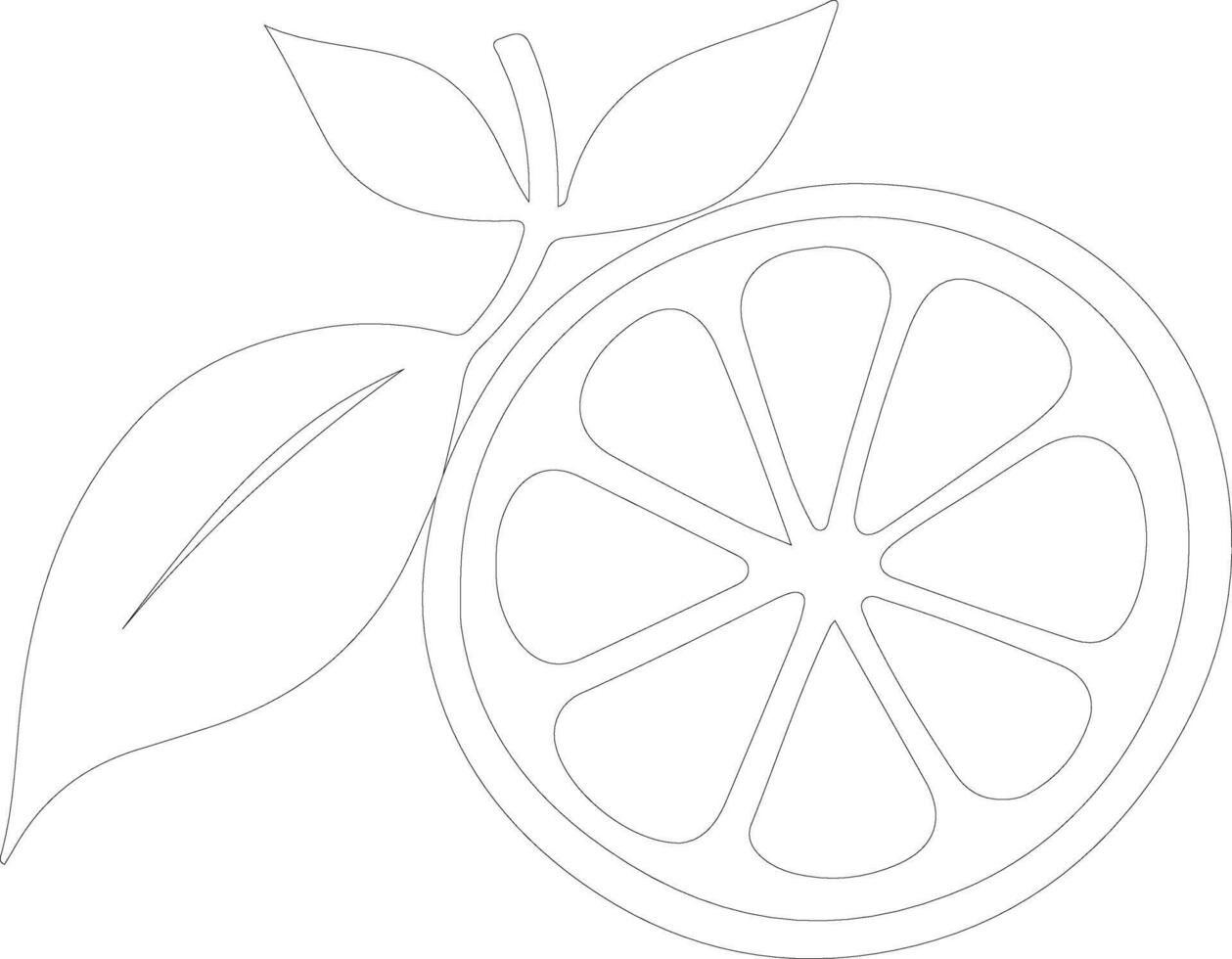citron  outline silhouette vector