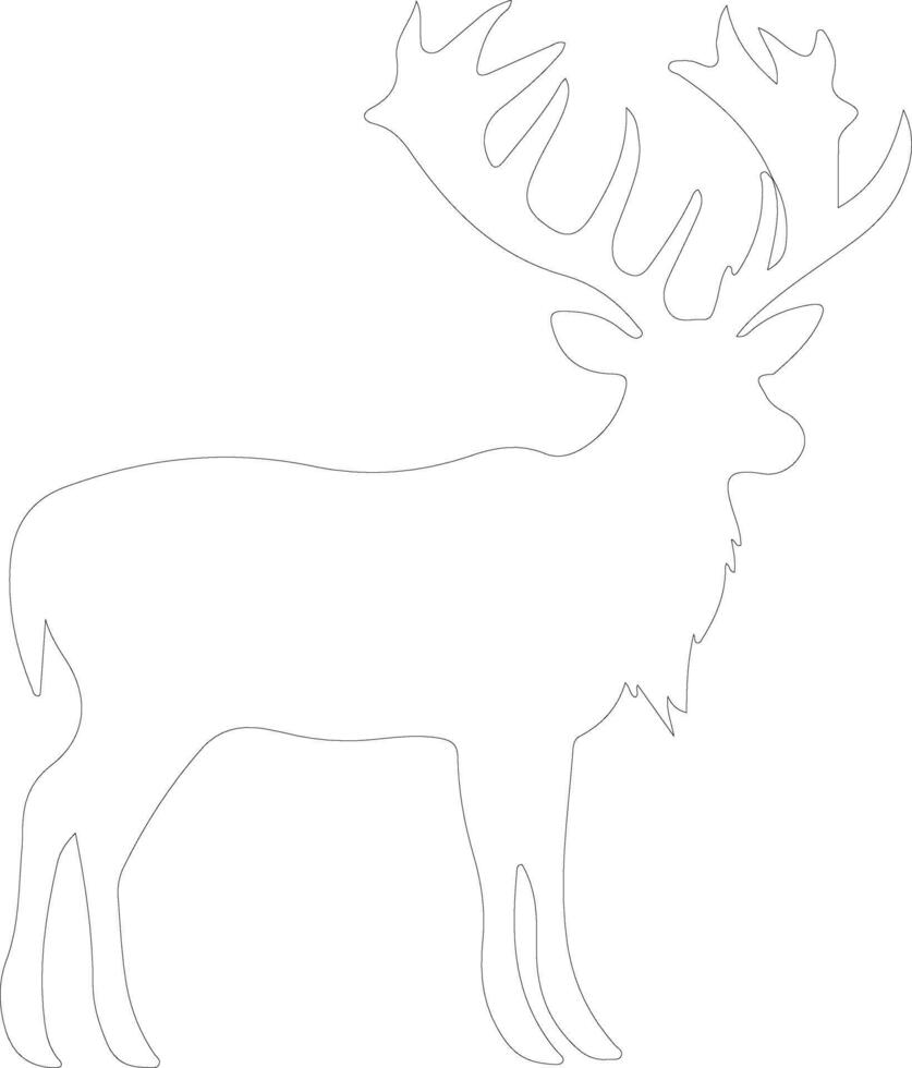 caribou outline silhouette vector