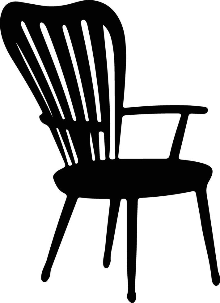 Chair  black silhouette vector