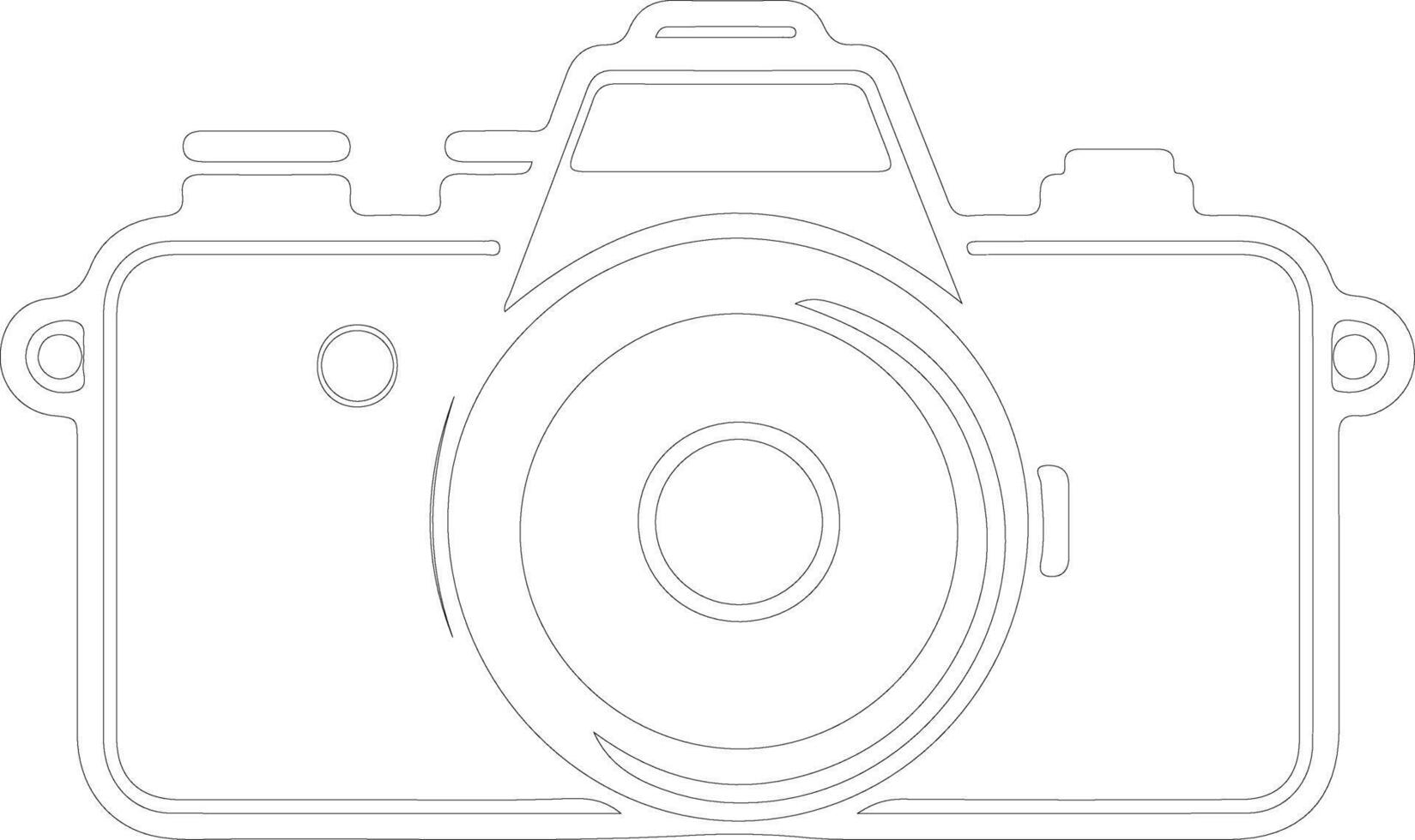 Camera icon  outline silhouette vector