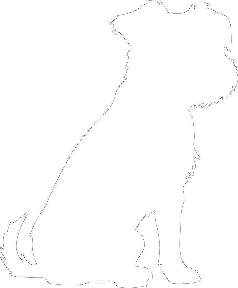 Brussels Griffon  outline silhouette vector