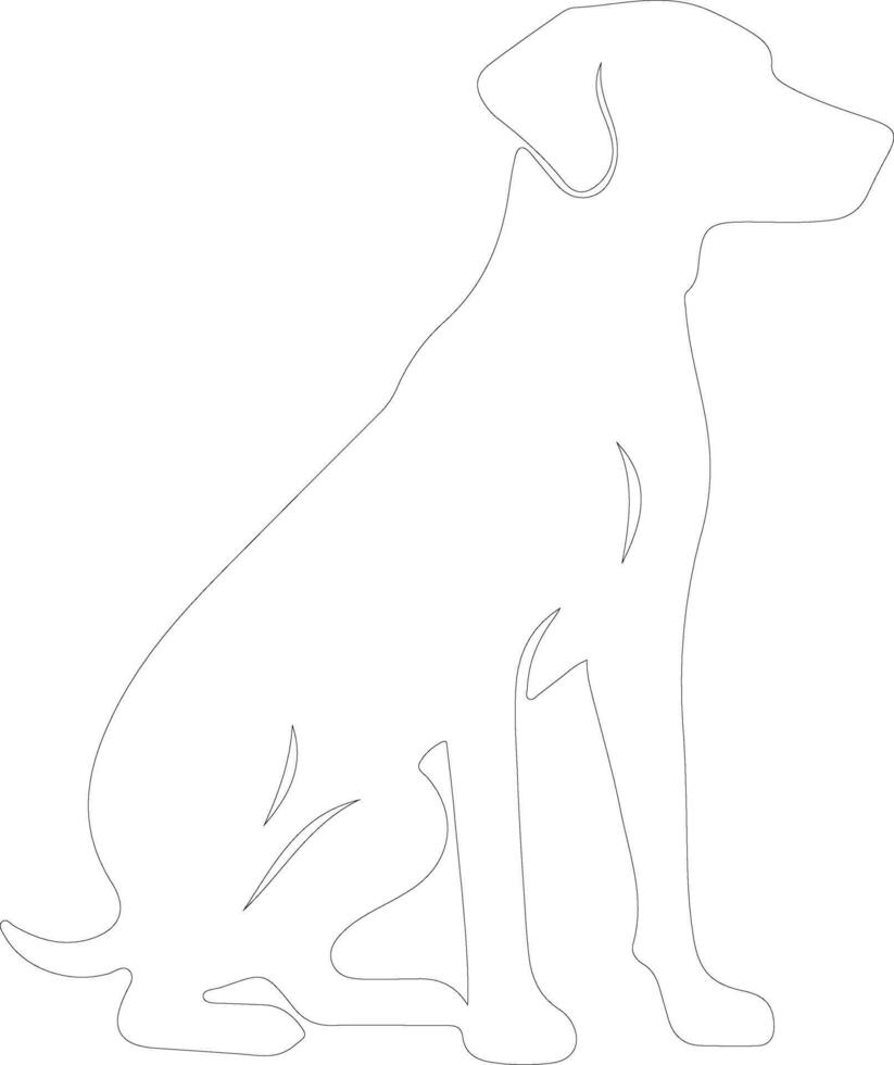 hound  outline silhouette vector