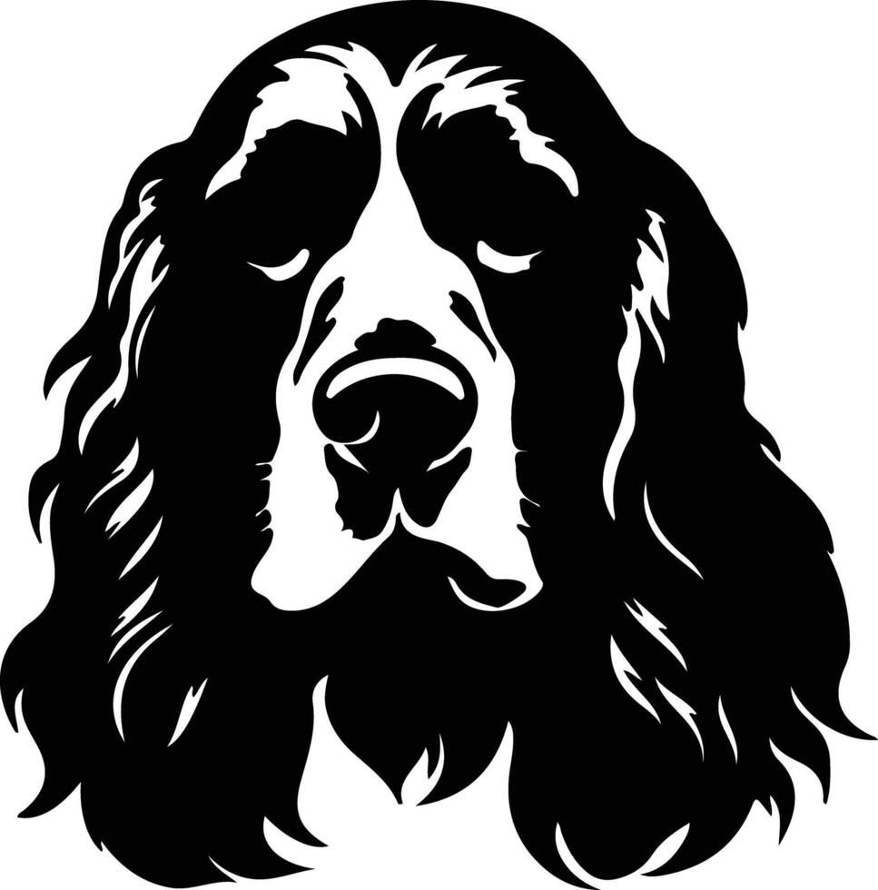 cocker spaniel negro silueta vector