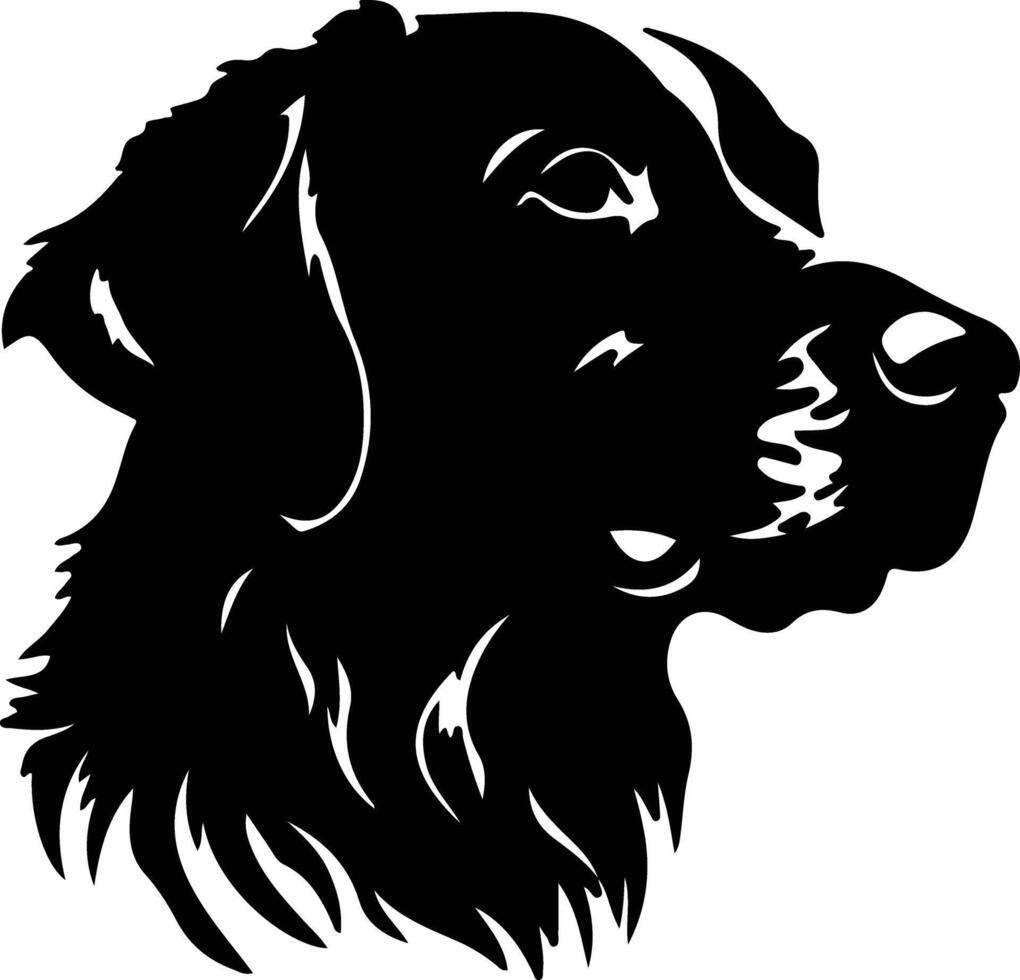 Curly-Coated Retriever  silhouette portrait vector