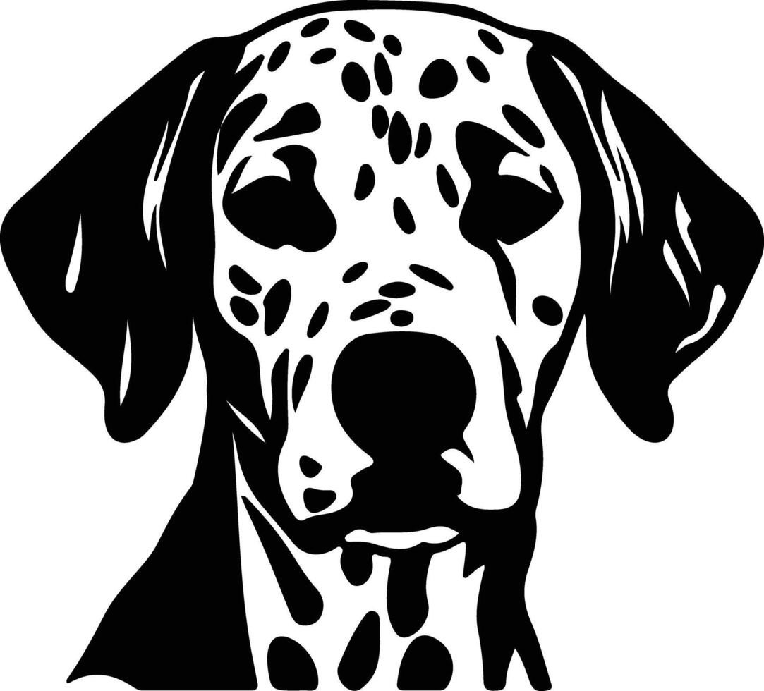 Dalmatian  silhouette portrait vector