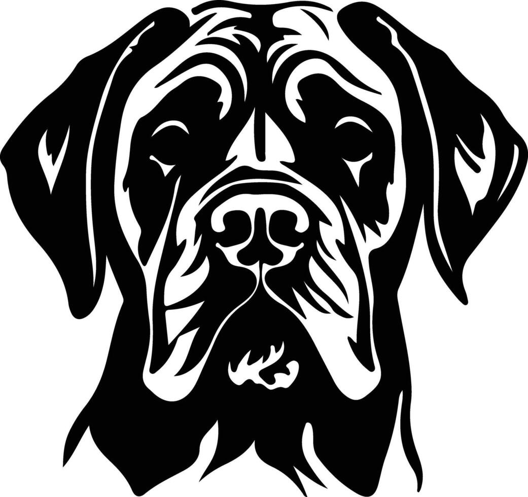 Mastiff  silhouette portrait vector
