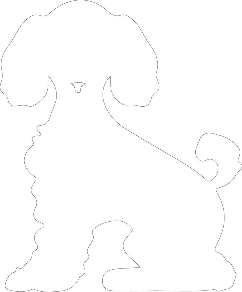 poodle   outline silhouette vector