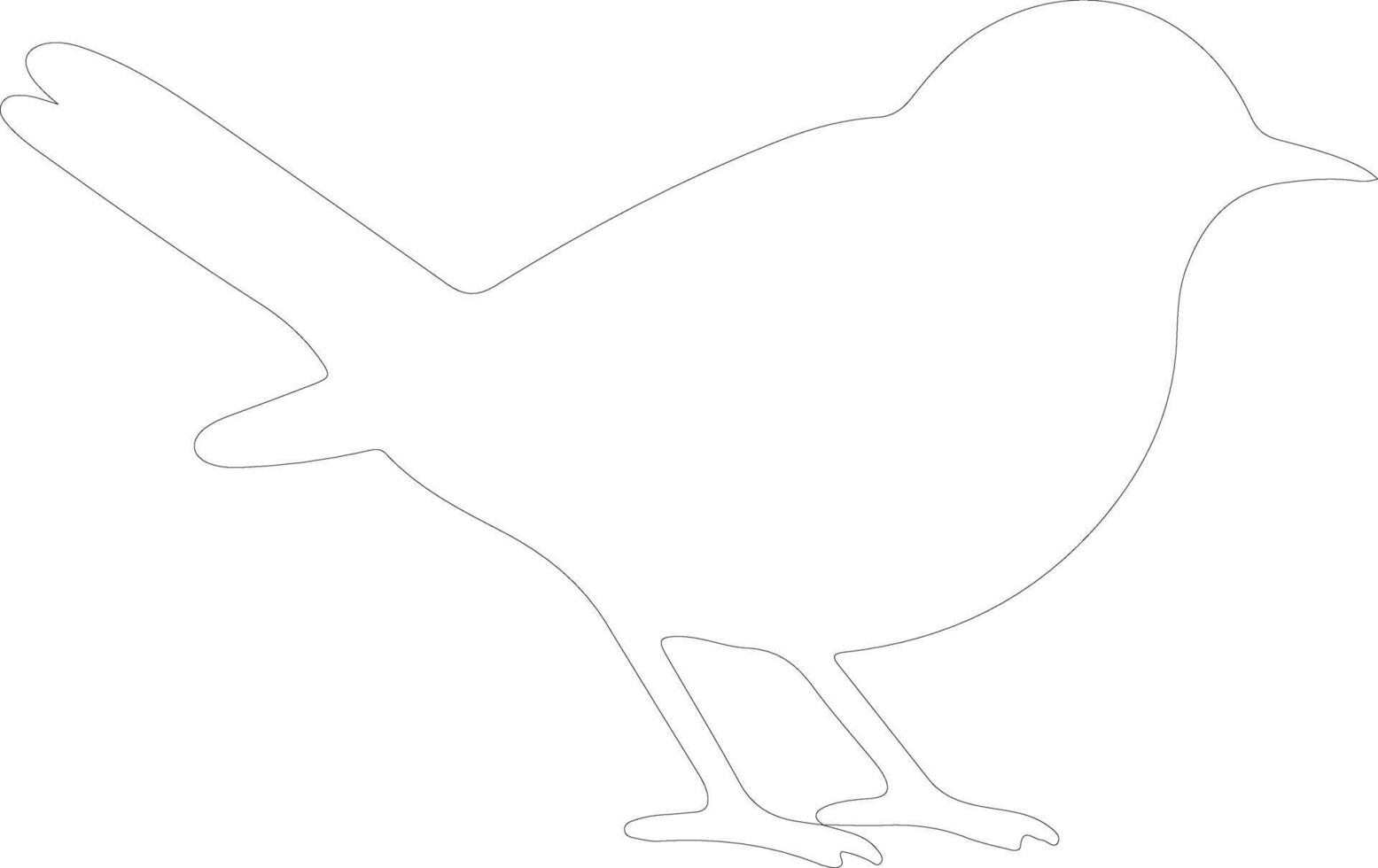 robin outline silhouette vector