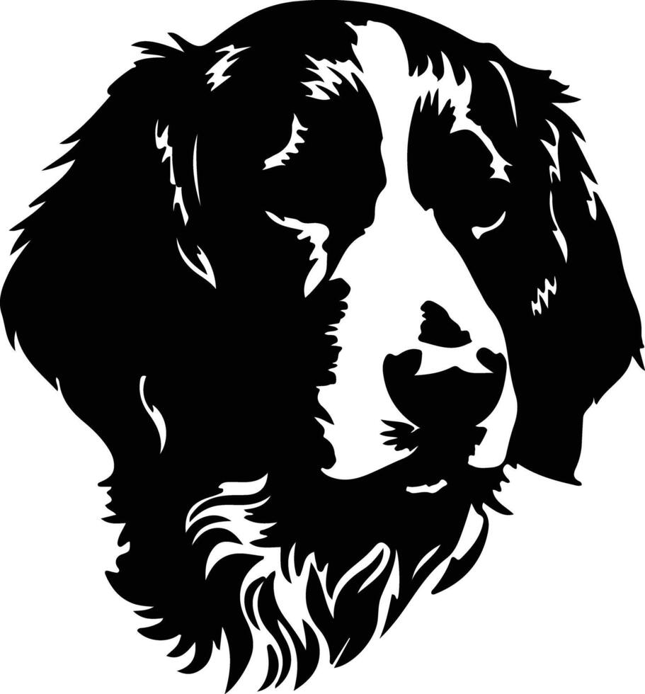 galés saltador spaniel silueta retrato vector