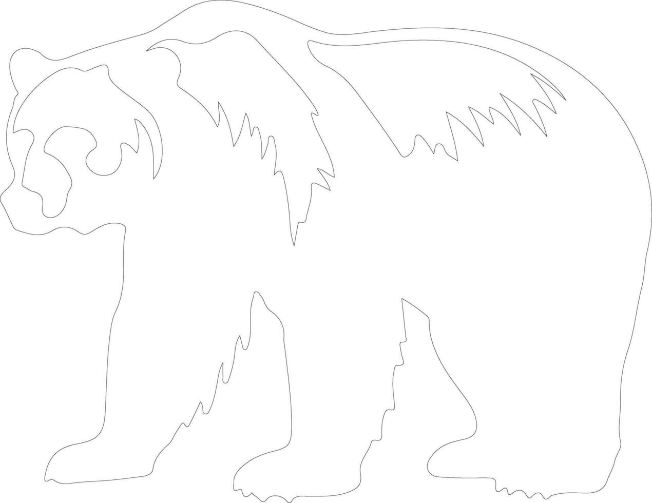 bear  outline silhouette vector