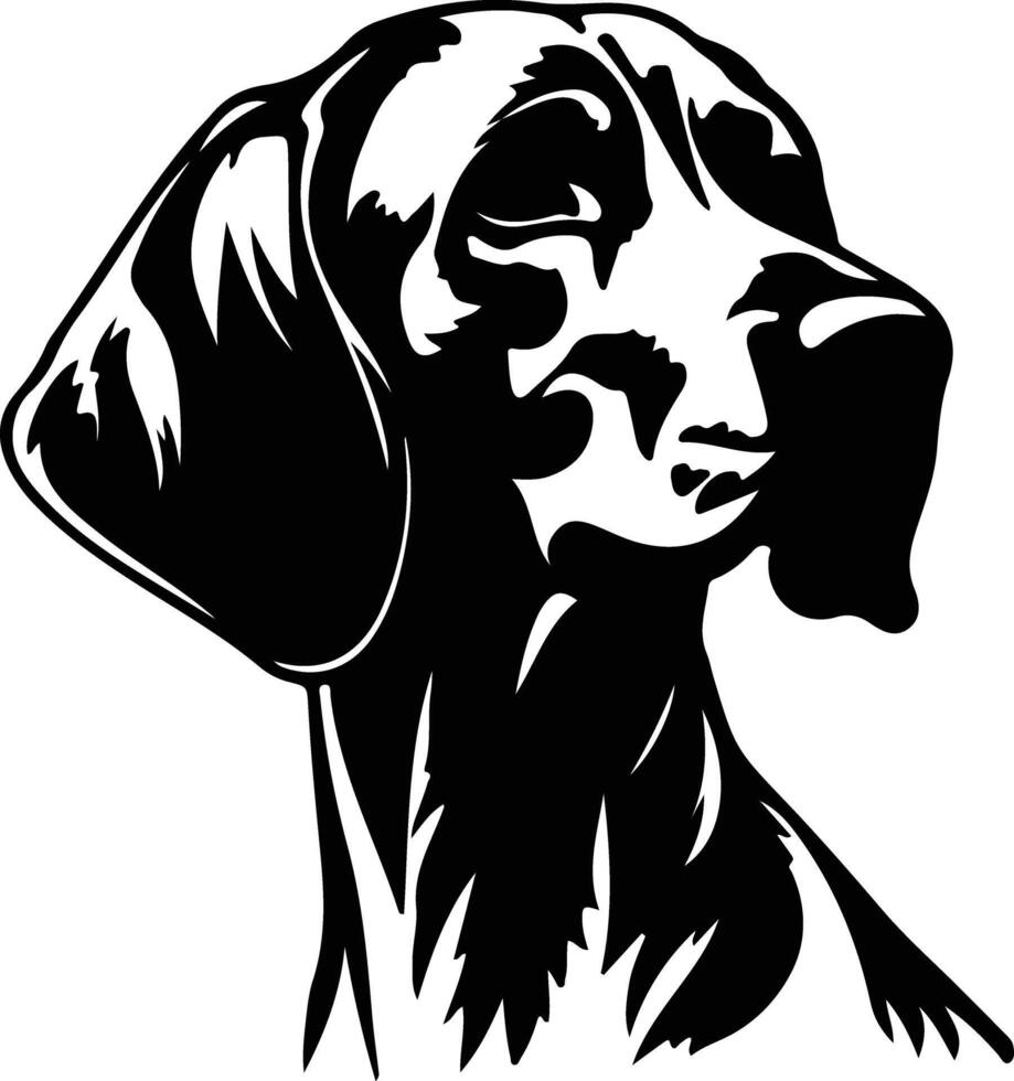 Weimaraner  silhouette portrait vector