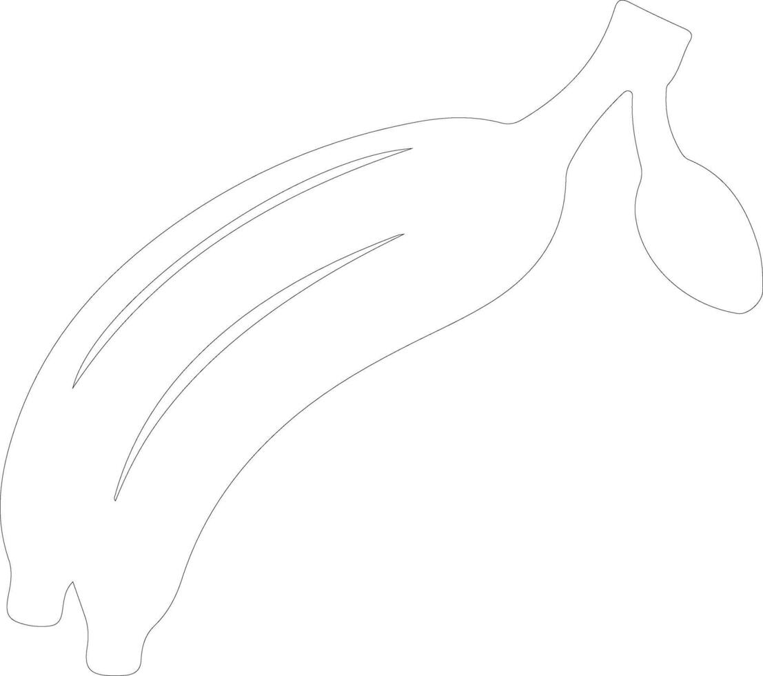 banana  outline silhouette vector