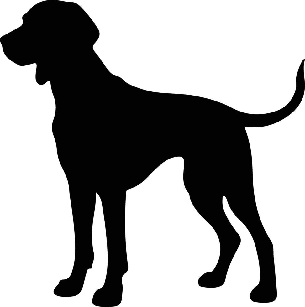 German Shorthaired Pointer    black silhouette vector