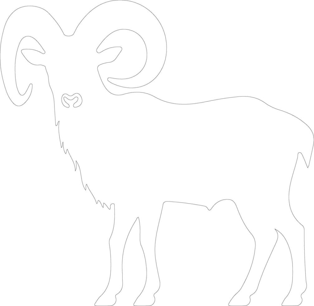 dallsheep outline silhouette vector