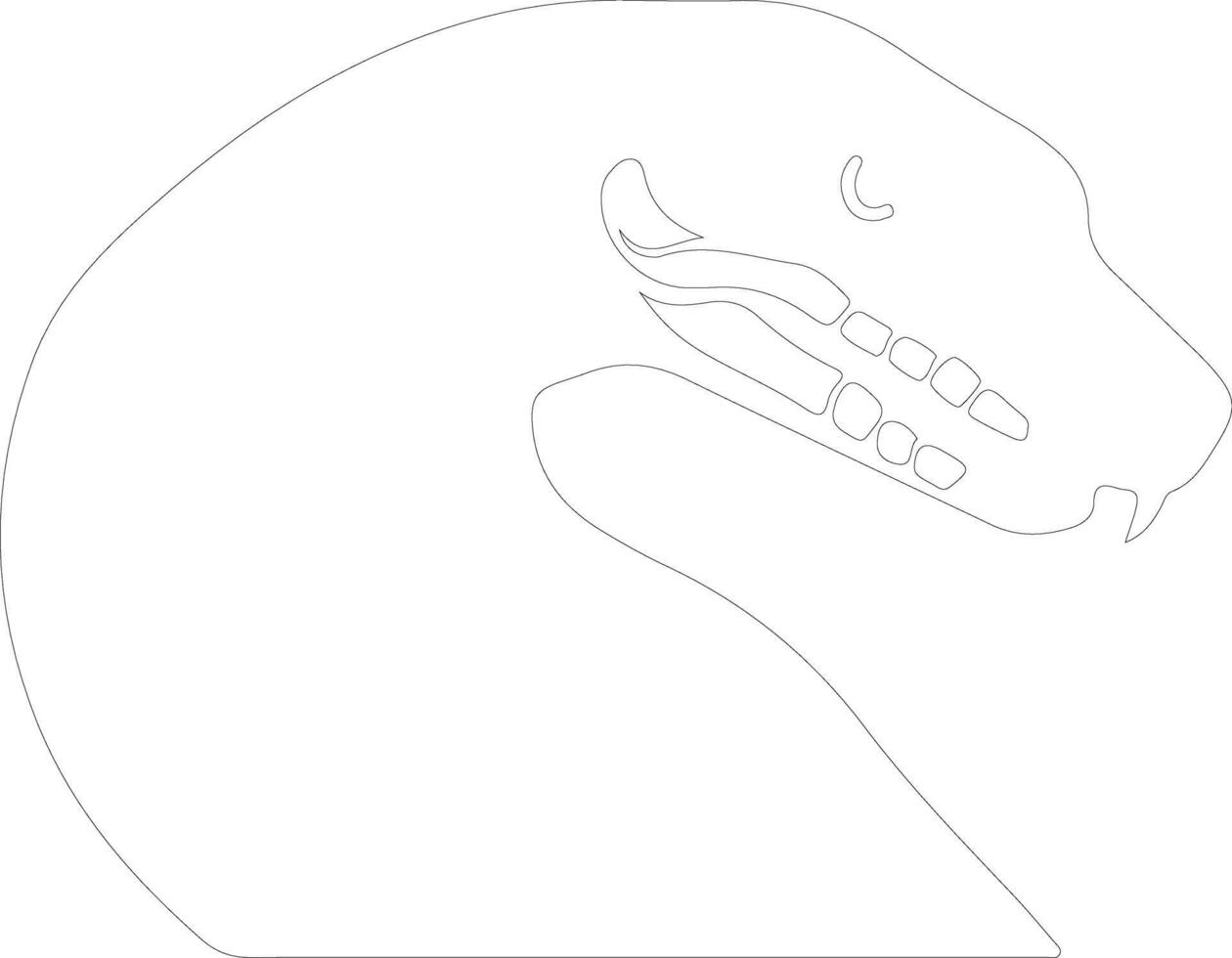 anaconda  outline silhouette vector