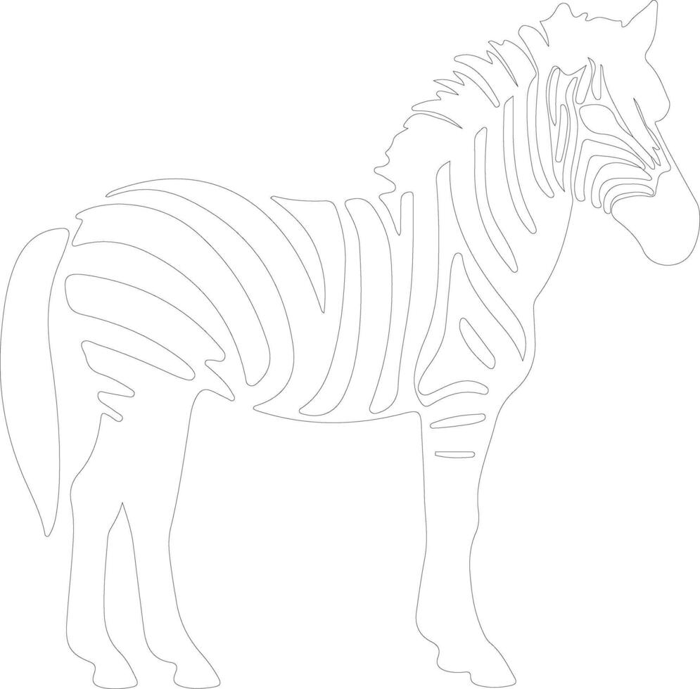 quagga    outline silhouette vector