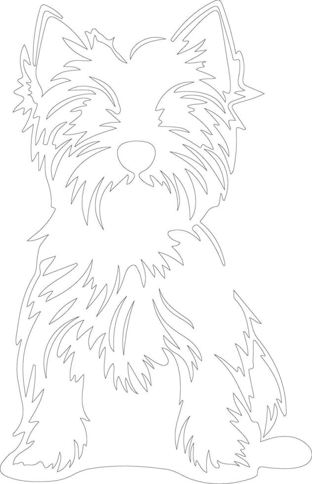 West Highland White Terrier outline silhouette vector