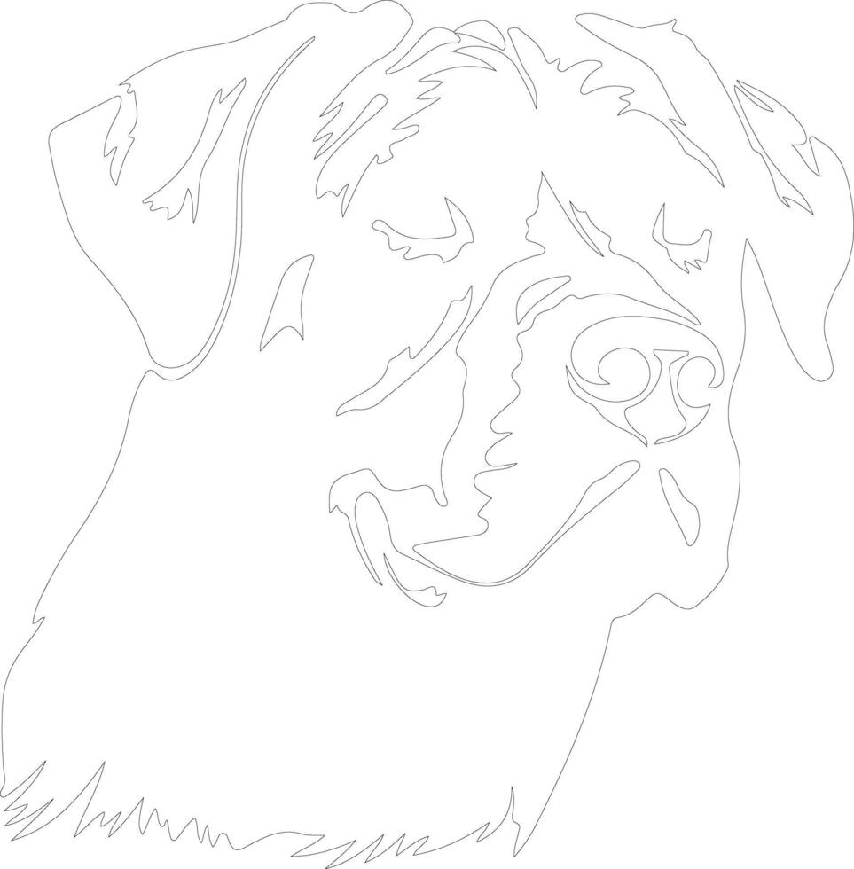 Rottweiler  outline silhouette vector