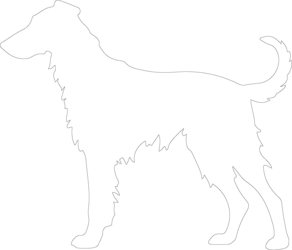 Scottish Deerhound  outline silhouette vector
