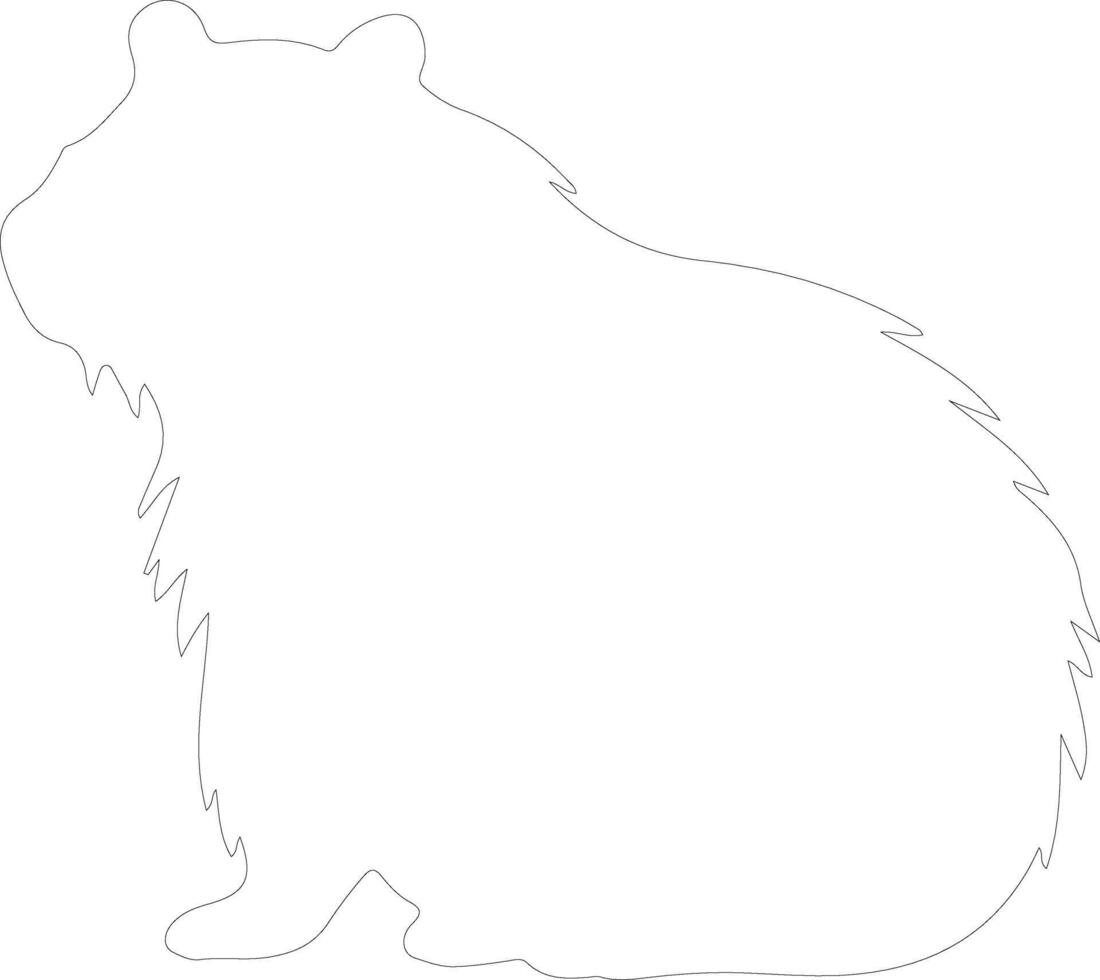 wombat  outline silhouette vector