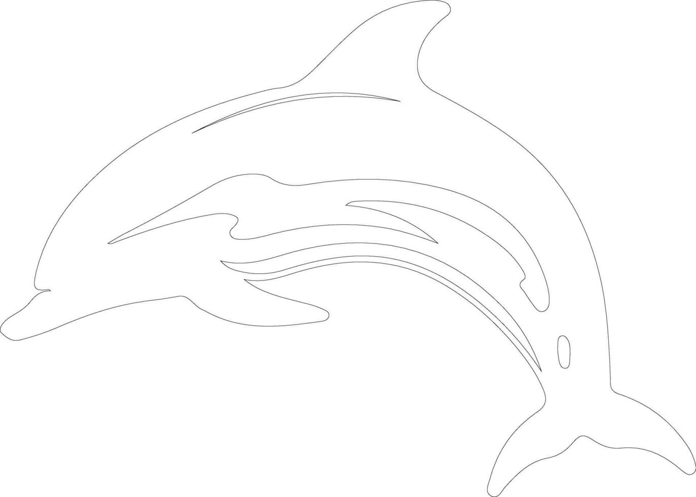dolphin spotted    outline silhouette vector