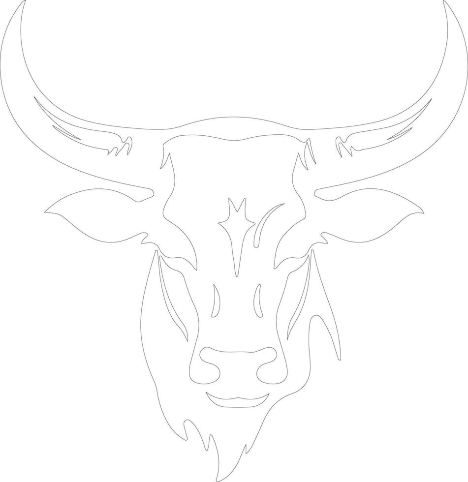 longhorn  outline silhouette vector