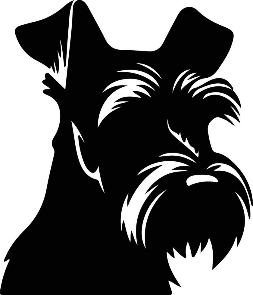 Miniature Schnauzer   black silhouette vector
