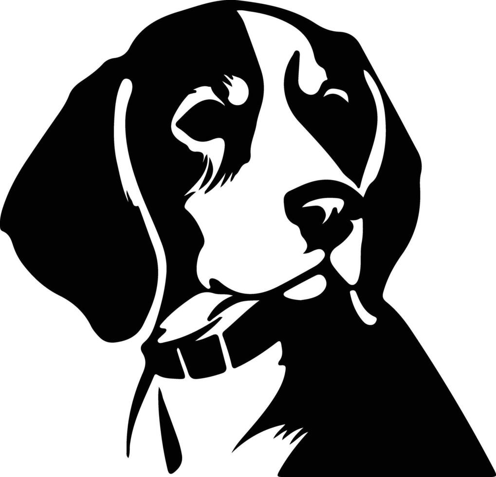 beagle negro silueta vector