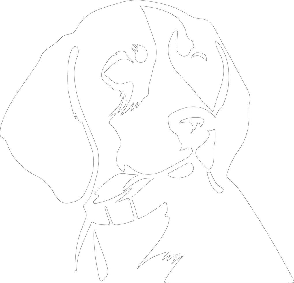 Beagle  outline silhouette vector
