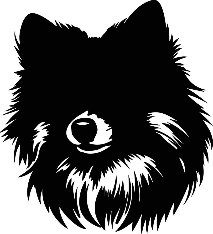 Pomeranian  silhouette portrait vector