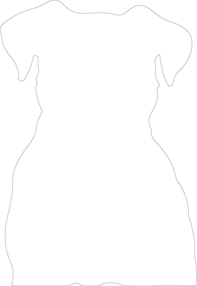 Presa Canario  outline silhouette vector