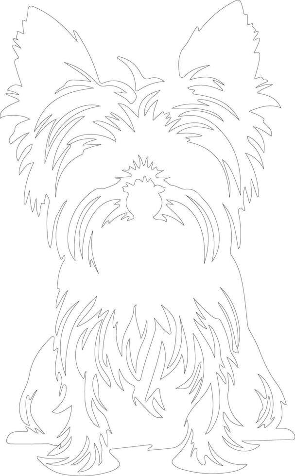 Yorkshire Terrier outline silhouette vector