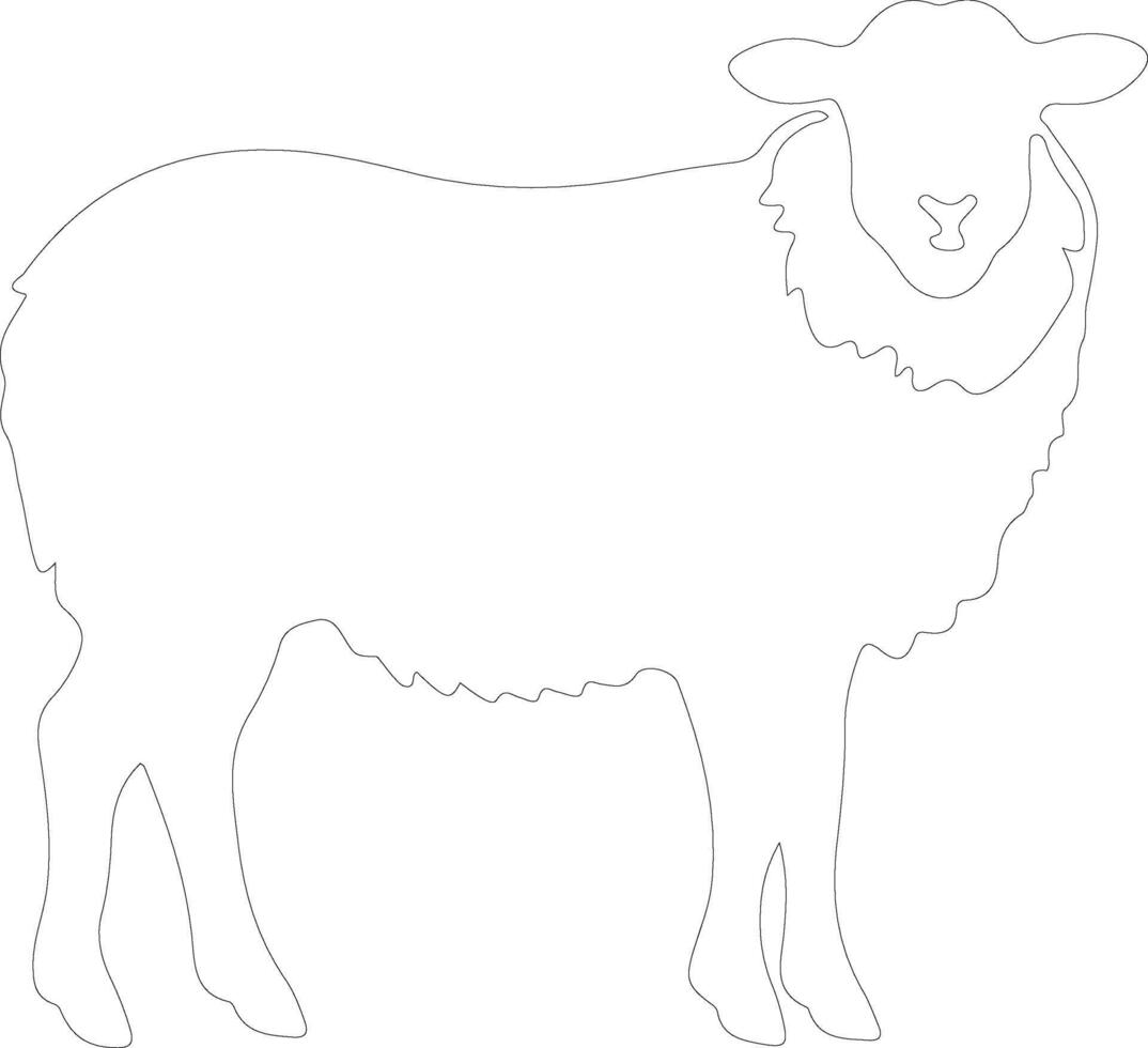 sheep    outline silhouette vector
