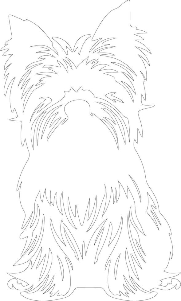Yorkshire Terrier outline silhouette vector