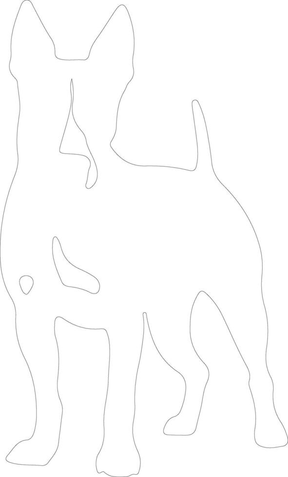 Bull Terrier  outline silhouette vector