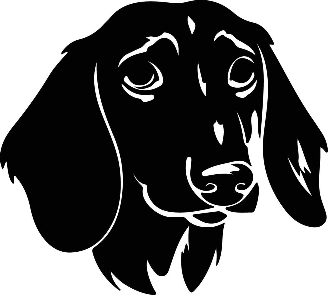 Dachshund  silhouette portrait vector